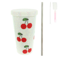 CHERRY RHINESTONE TUMBLER